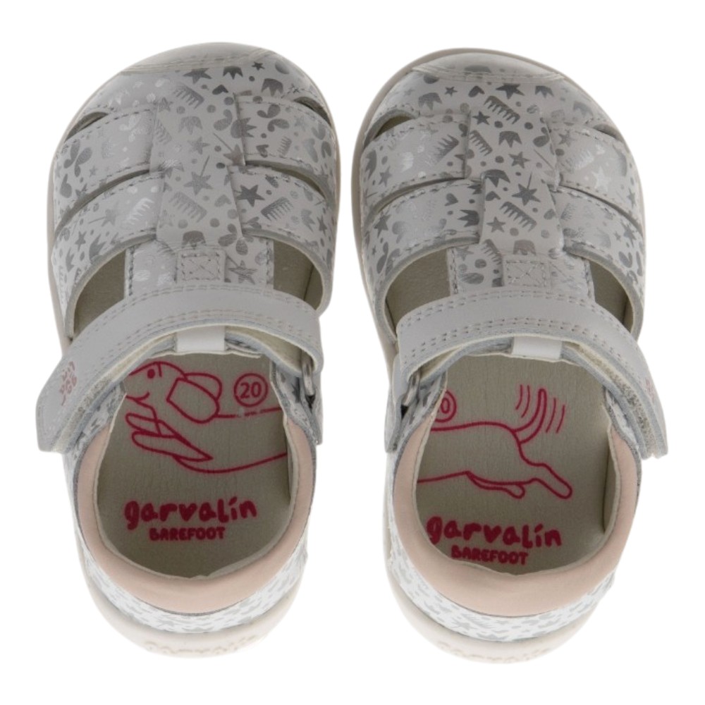 Sandalias cerradas niña piel velcro Garvalín foto 2