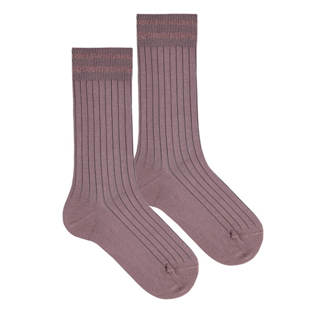 Calcetines altos canalé brillantes Condor 2671/2