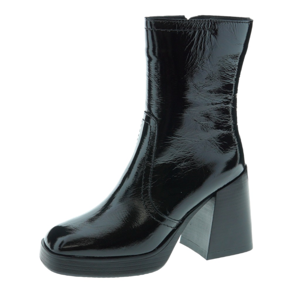 Botin tacon y plataforma piel brillante Alpe 276149 foto 3