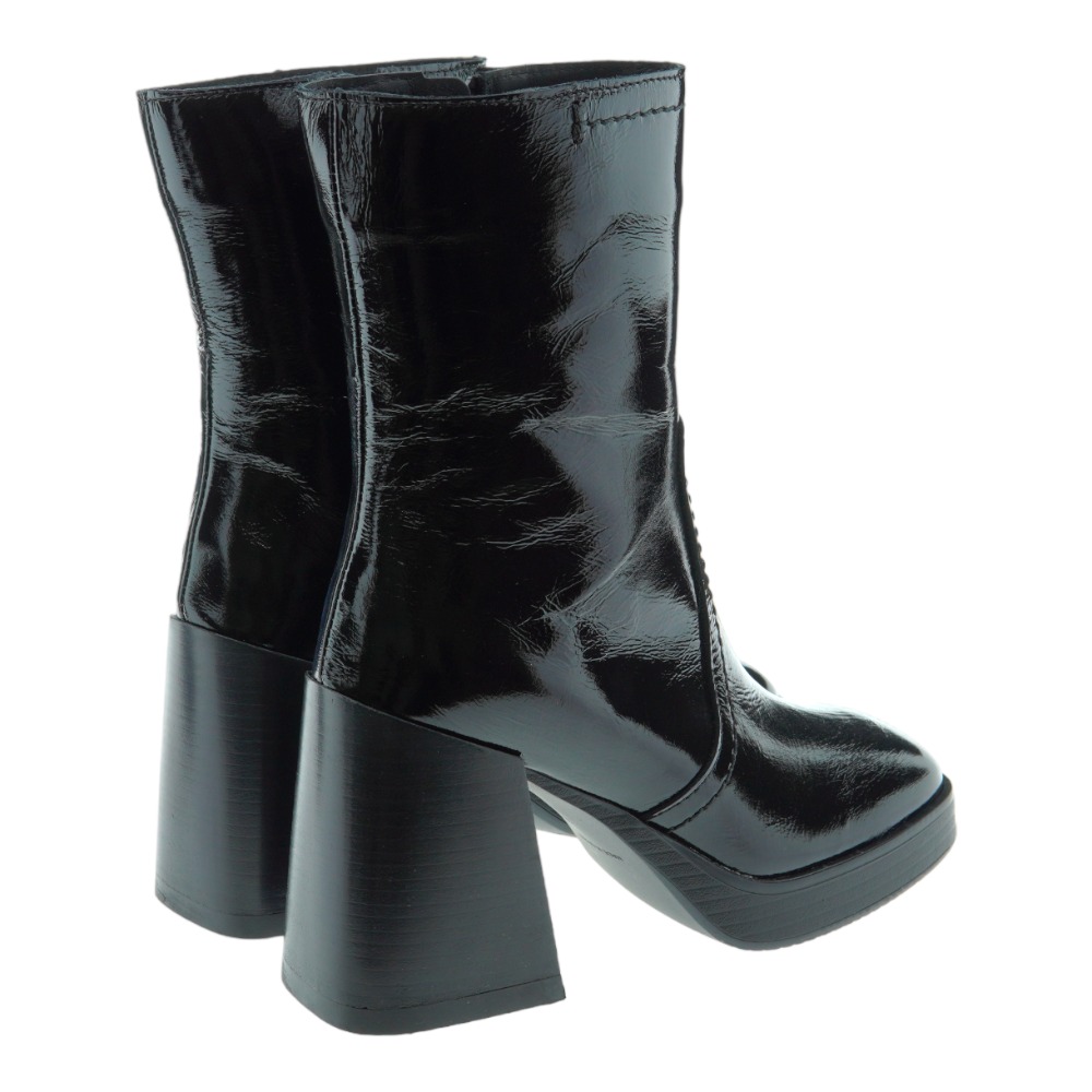 Botin tacon y plataforma piel brillante Alpe 276149 foto 4