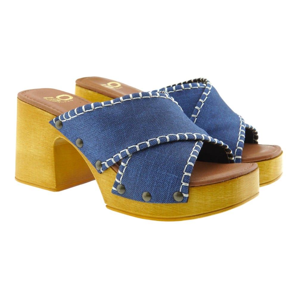 Sandalia Denim Tacón y Plataforma Go Woman 28-Jeans