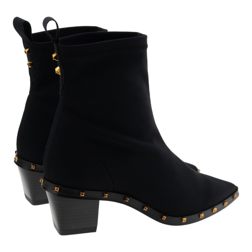 Botines negros tacón medio Pedro Miralles con tachuelas foto 4