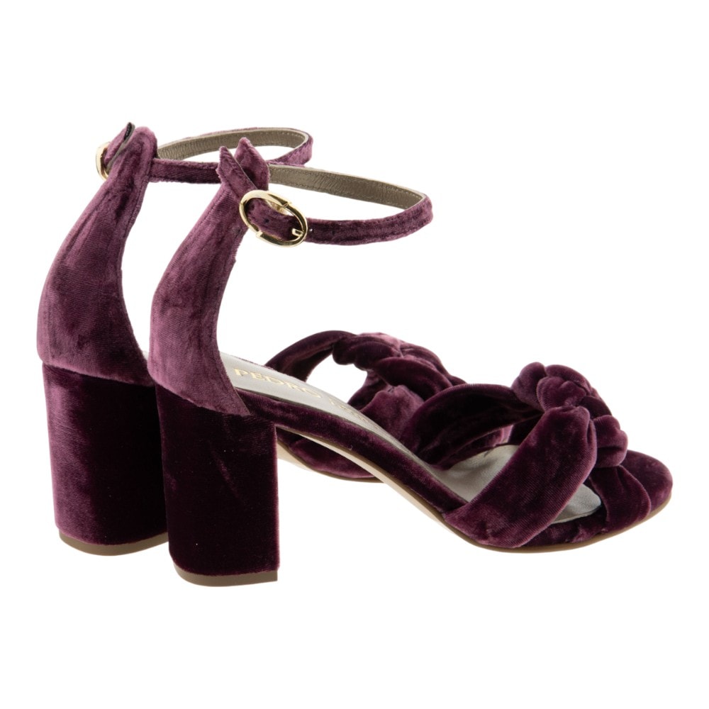 Sandalias fiesta tacón cómodo Pedro Miralles – nude, fucsia y gris foto 4