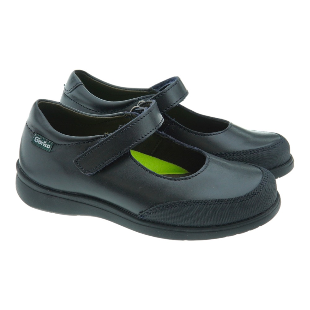 Zapato mercedes piel velcro colegio Gorila 30200