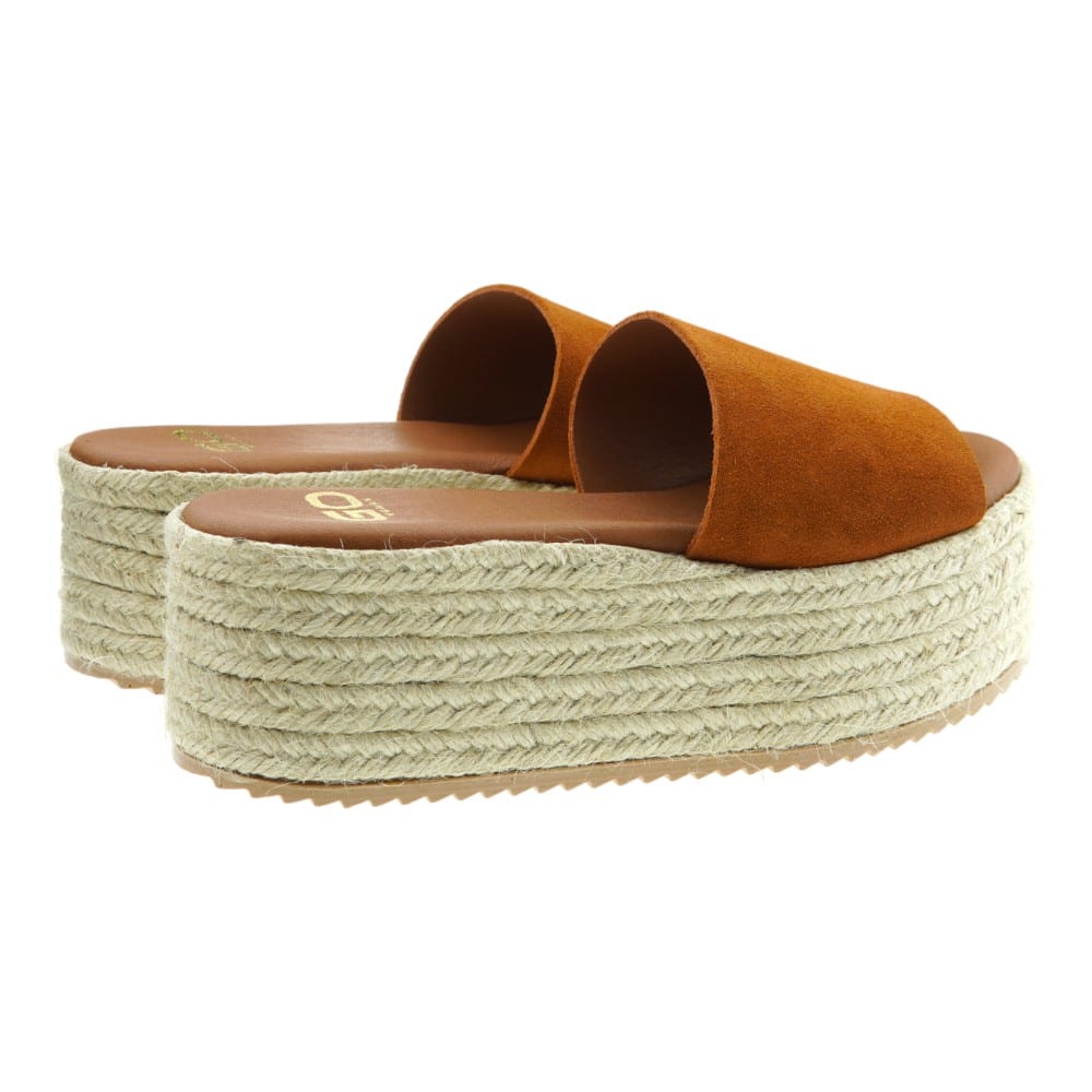 Sandalia pala piel plataforma esparto C Women 381 foto 4