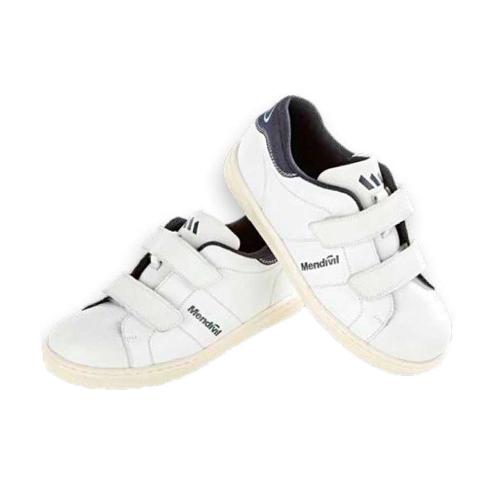 Zapatilla blanca deportiva doble velcro ortopédica Mendivil 39536