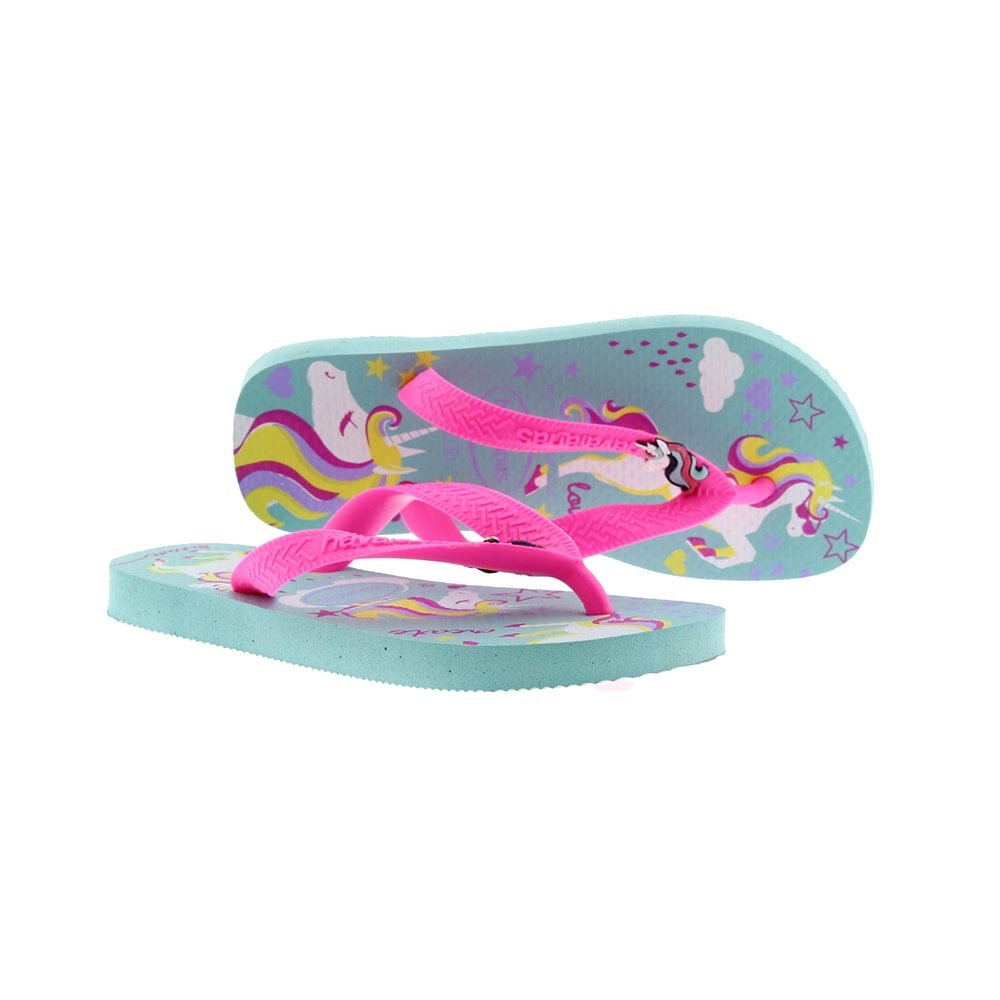 Chanclas niña dibujos Havaianas 4103405 Azul cielo y rosa