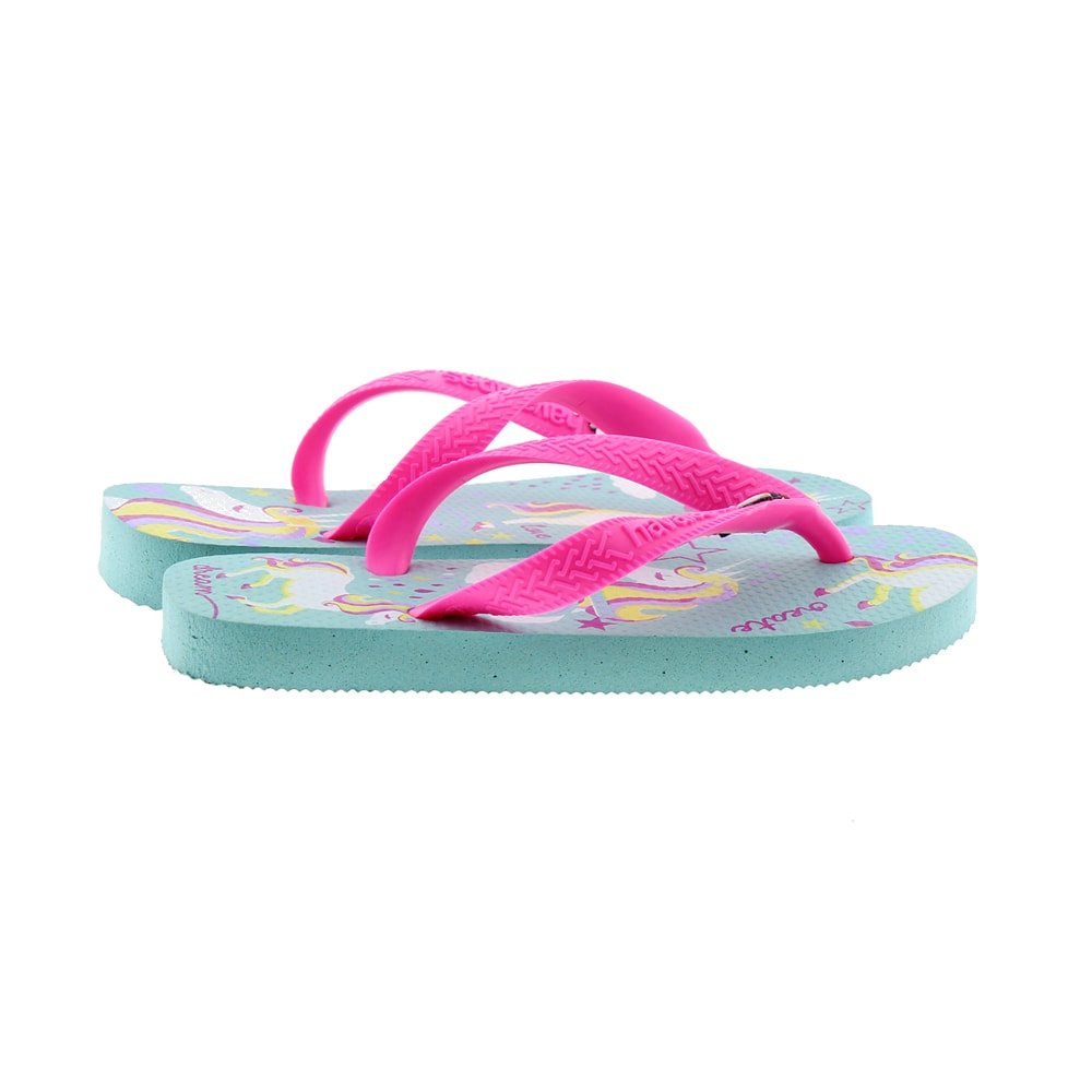Chanclas niña dibujos Havaianas 4103405 Azul cielo y rosa foto 4