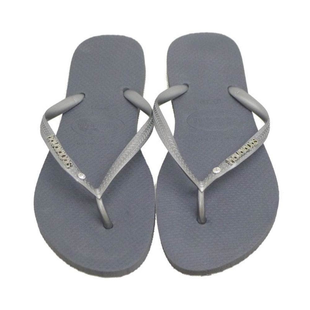 Chanclas adorno Swarovski en la tira Havaianas 4129769 Slim Metal foto 2