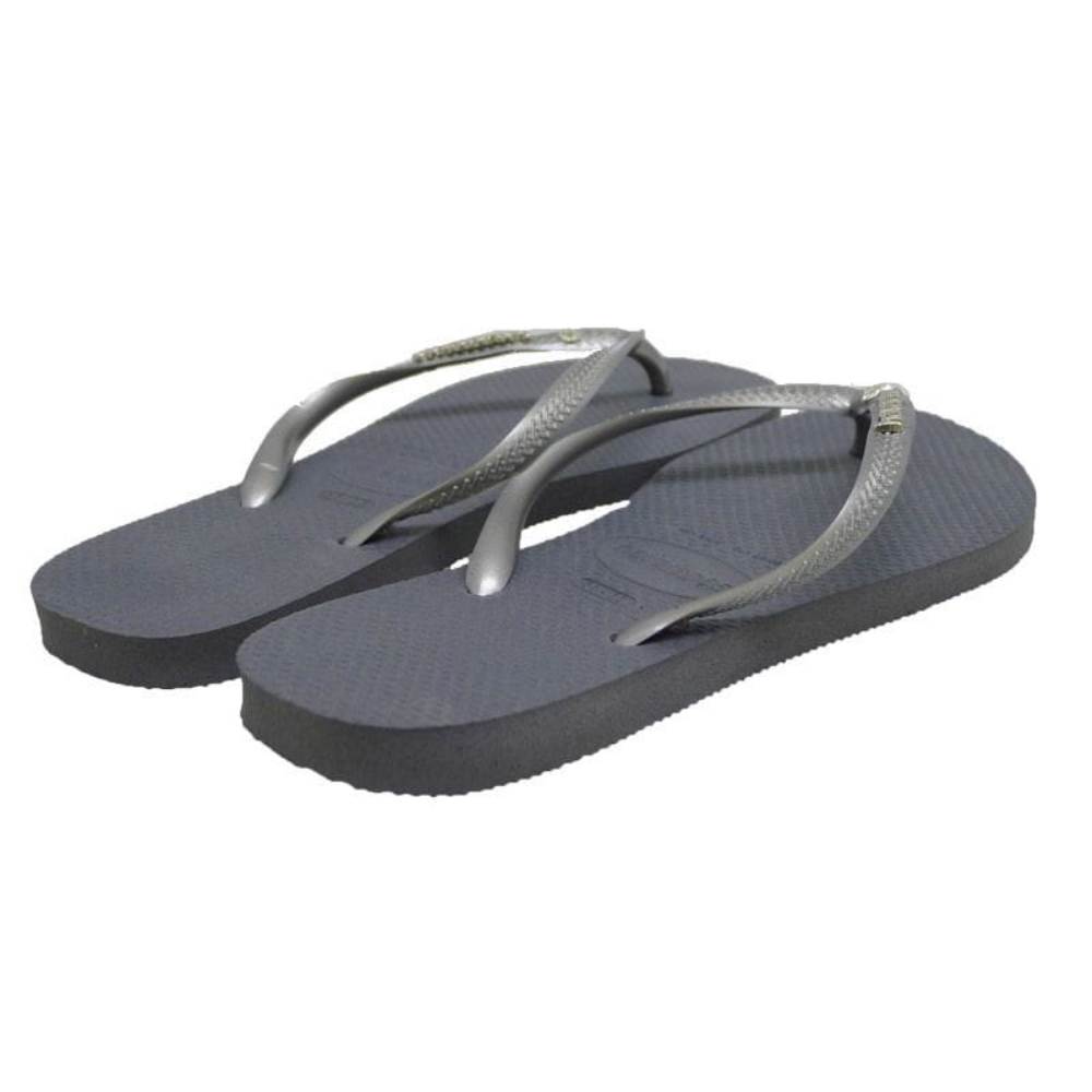 Chanclas adorno Swarovski en la tira Havaianas 4129769 Slim Metal foto 4