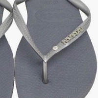Chanclas adorno Swarovski en la tira Havaianas 4129769 Slim Metal foto 5