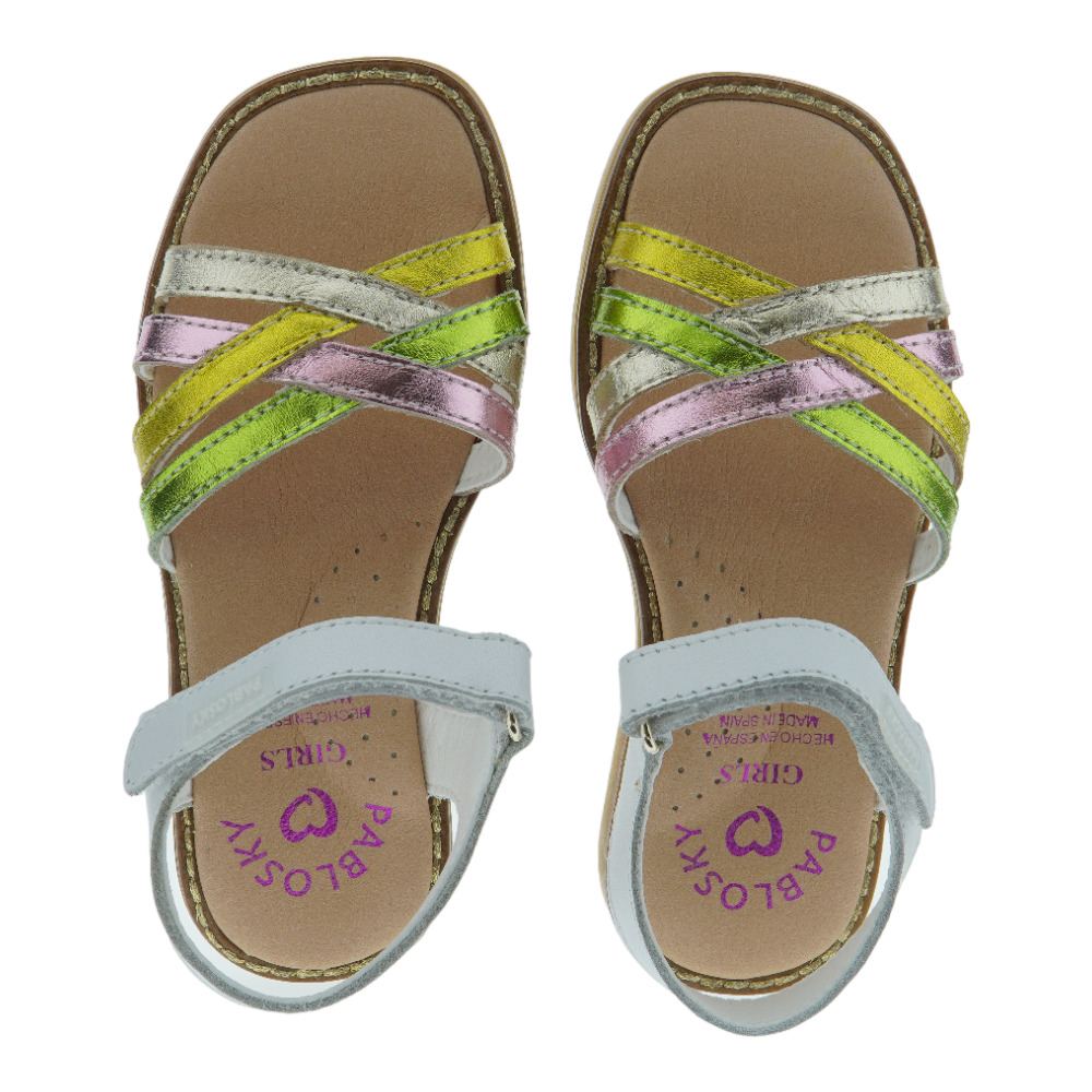 Sandalia niña velcro blanco Pablosky 420308 foto 2