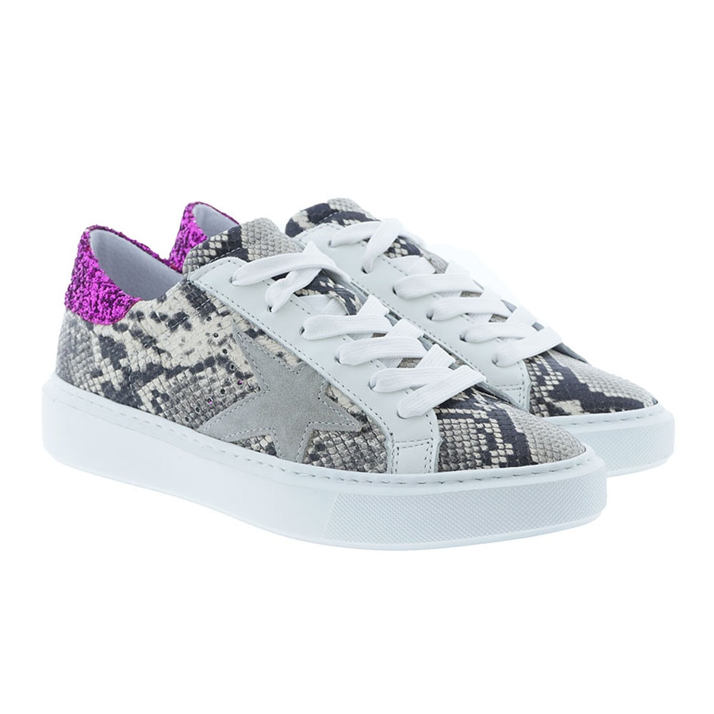 Sneakers pyton estrellas y purpurina Alpe 42442161