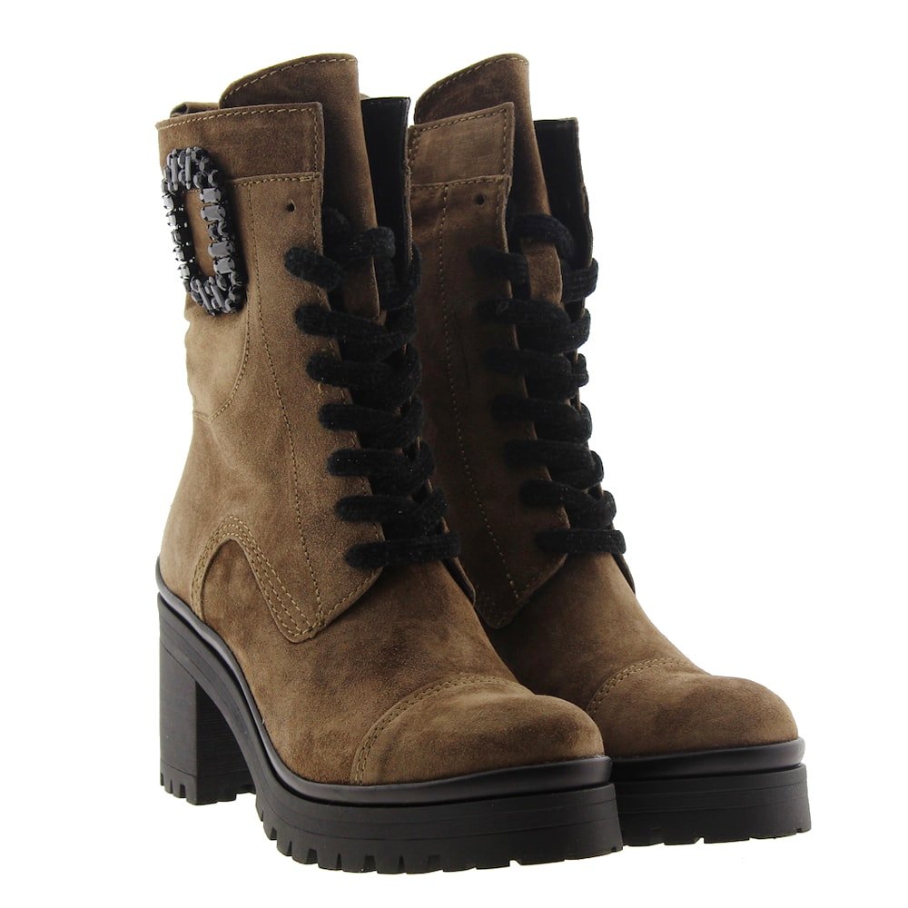 Botines hebilla piedras tacón Alpe 447611