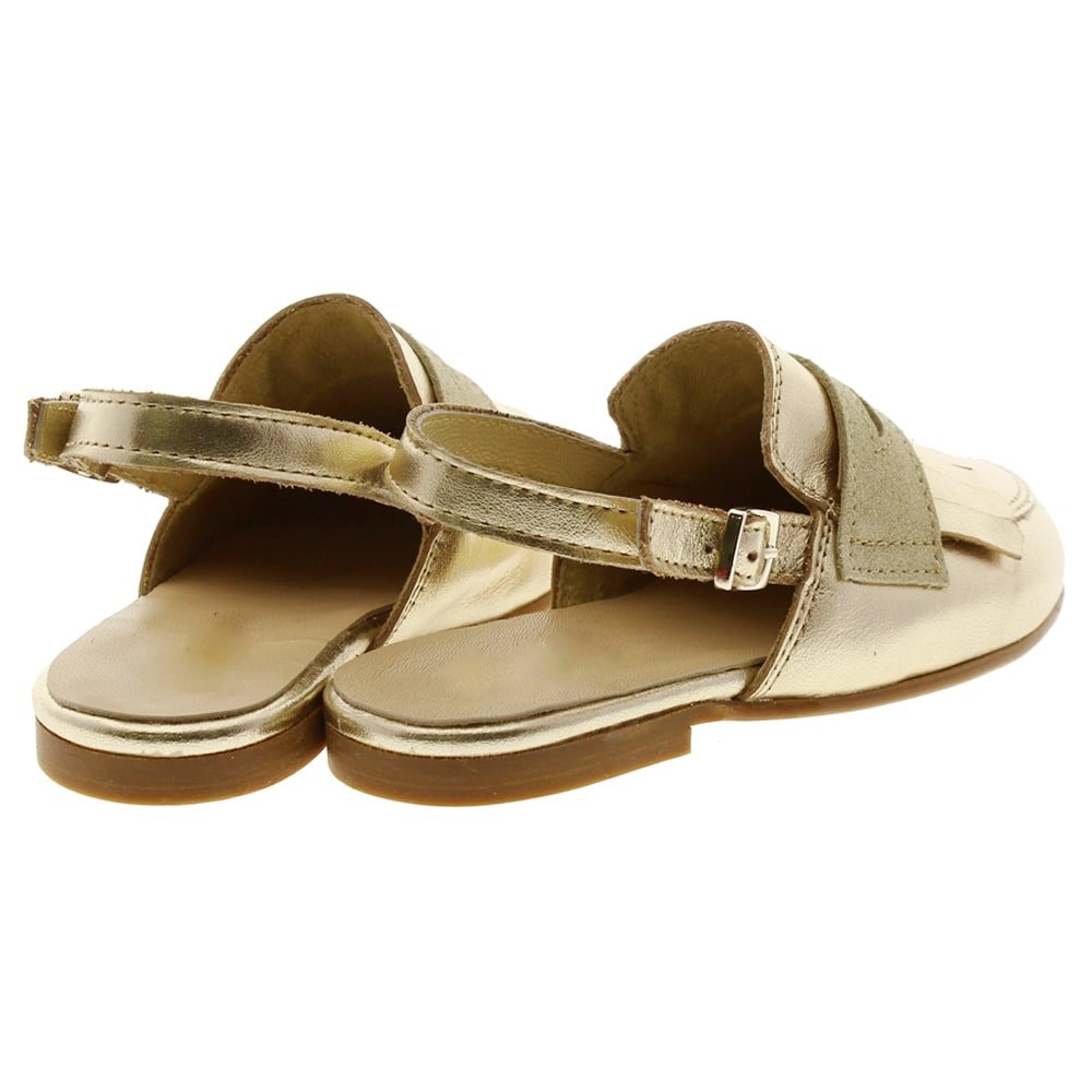 Mule hebilla flecos oro Clarys 4970 foto 4