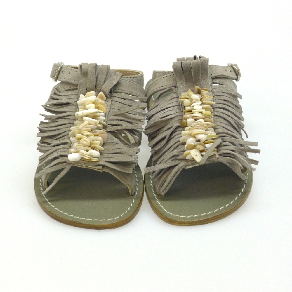 Sandalias flecos y borlas estilo hippie Oca Loca foto 2