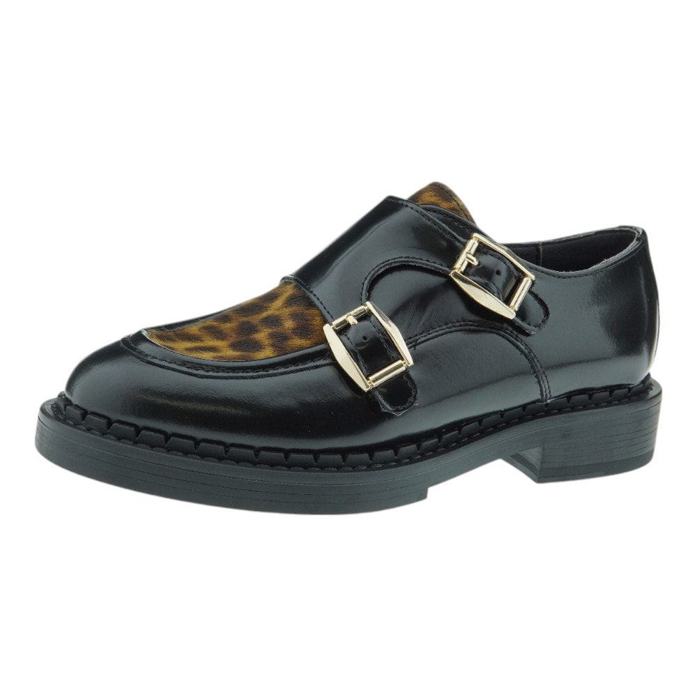 Compra Blucher Alpe de Piel Brillante Negra con Animal Print y Hebillas - Estilo y Originalidad foto 3