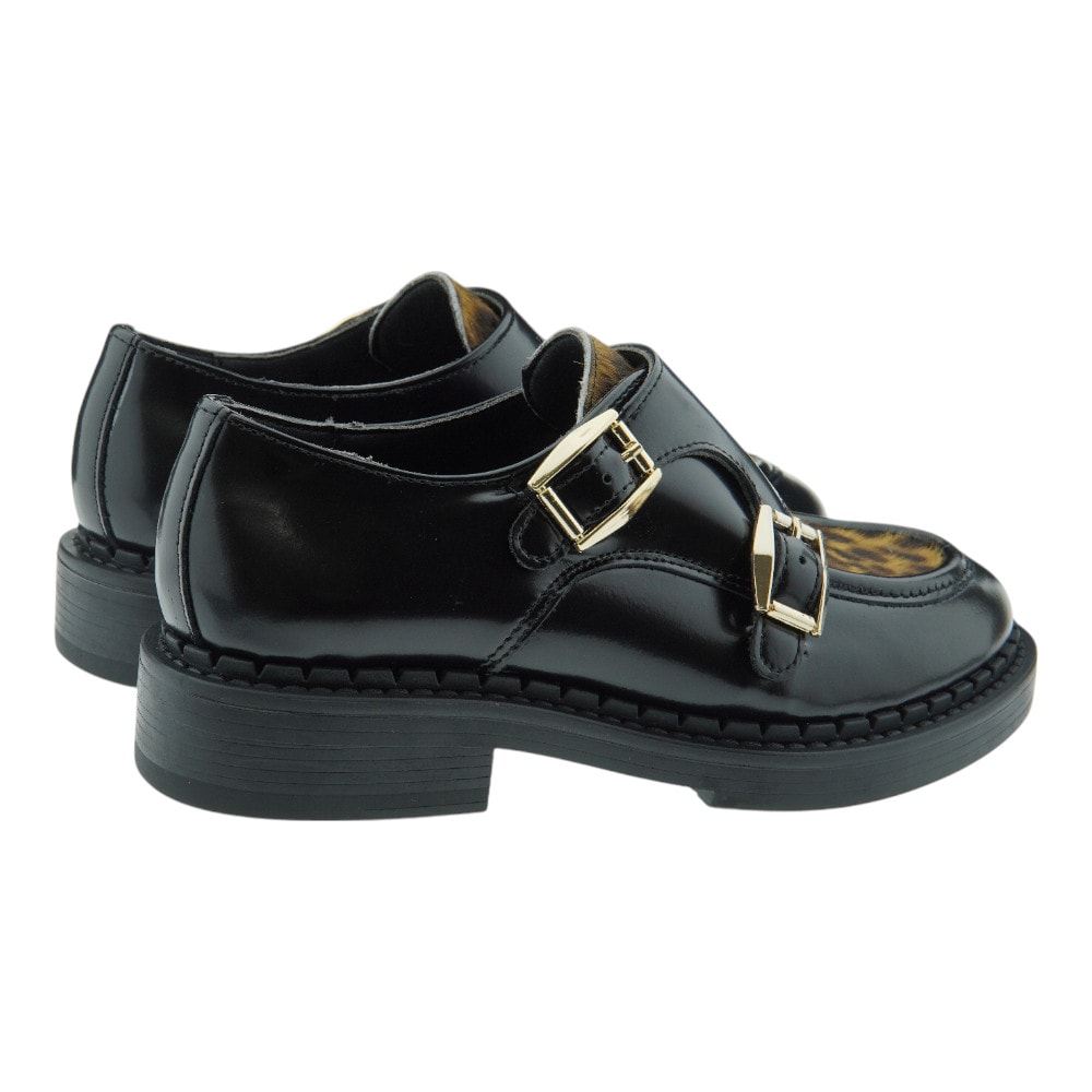 Compra Blucher Alpe de Piel Brillante Negra con Animal Print y Hebillas - Estilo y Originalidad foto 4
