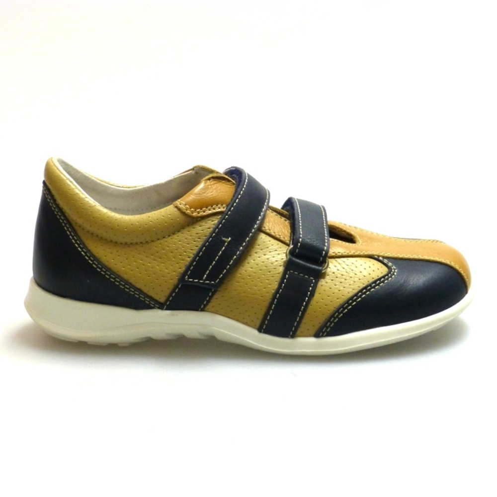 Zapato deportivo velcro piel oferta foto 3