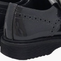 Zapato blucher charol Clarys 5868 Gris foto 7