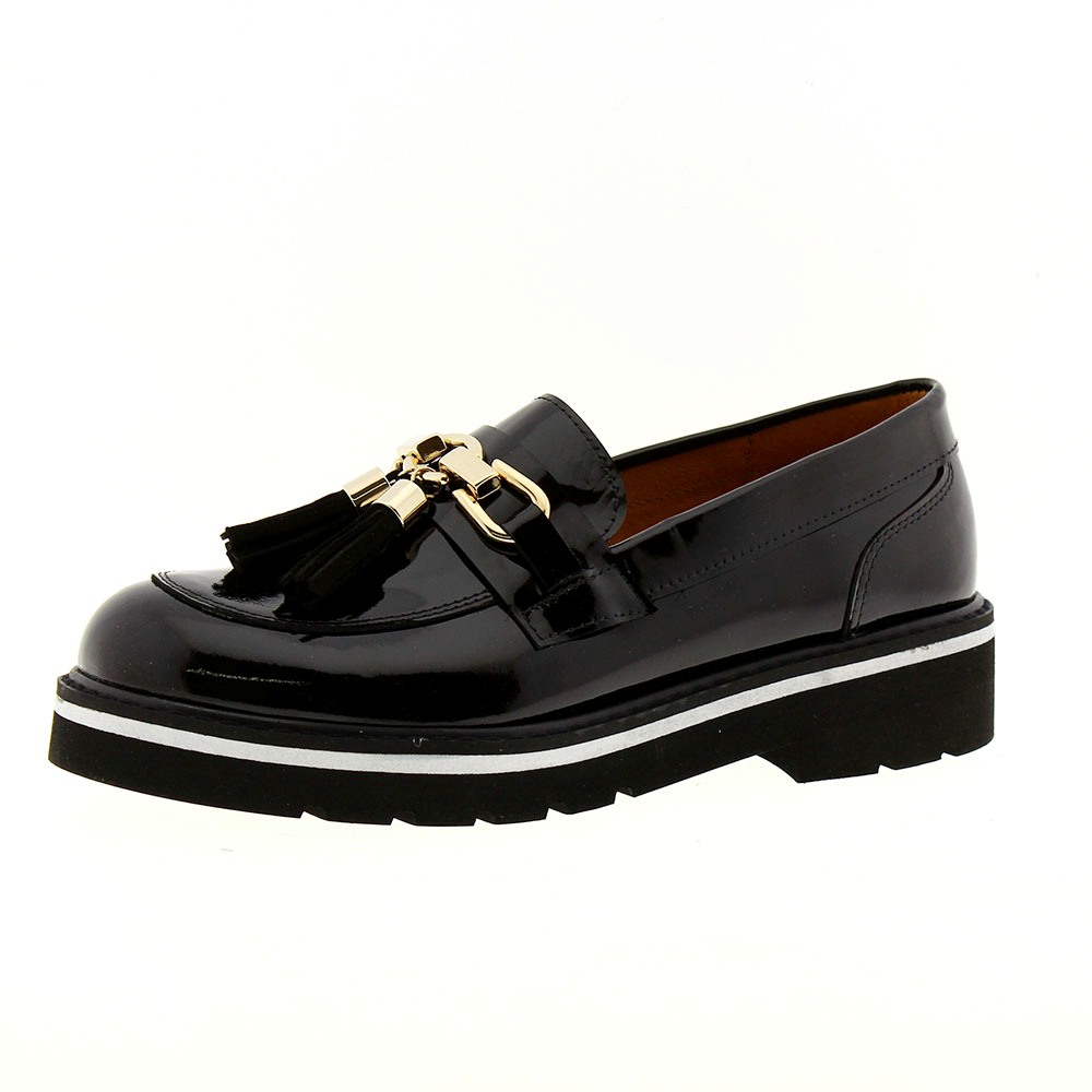 Mocasines charol borlas y estribo Clarys 5960 foto 3