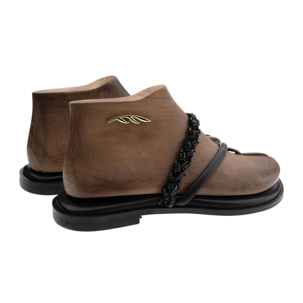 Sandalias dedo piel cristales Caryatis mujer verano foto 4