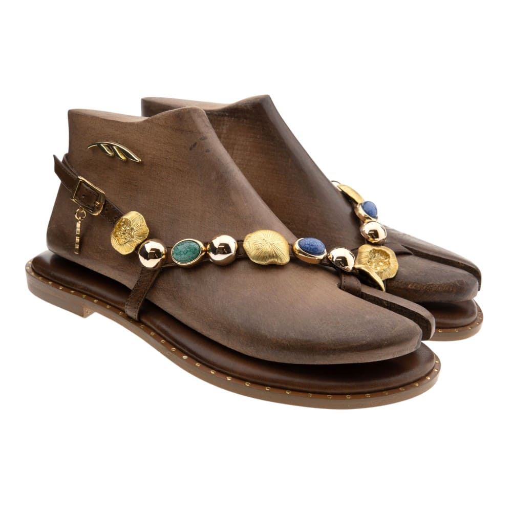 Sandalias esclavas dedo piedras Caryatis 621631