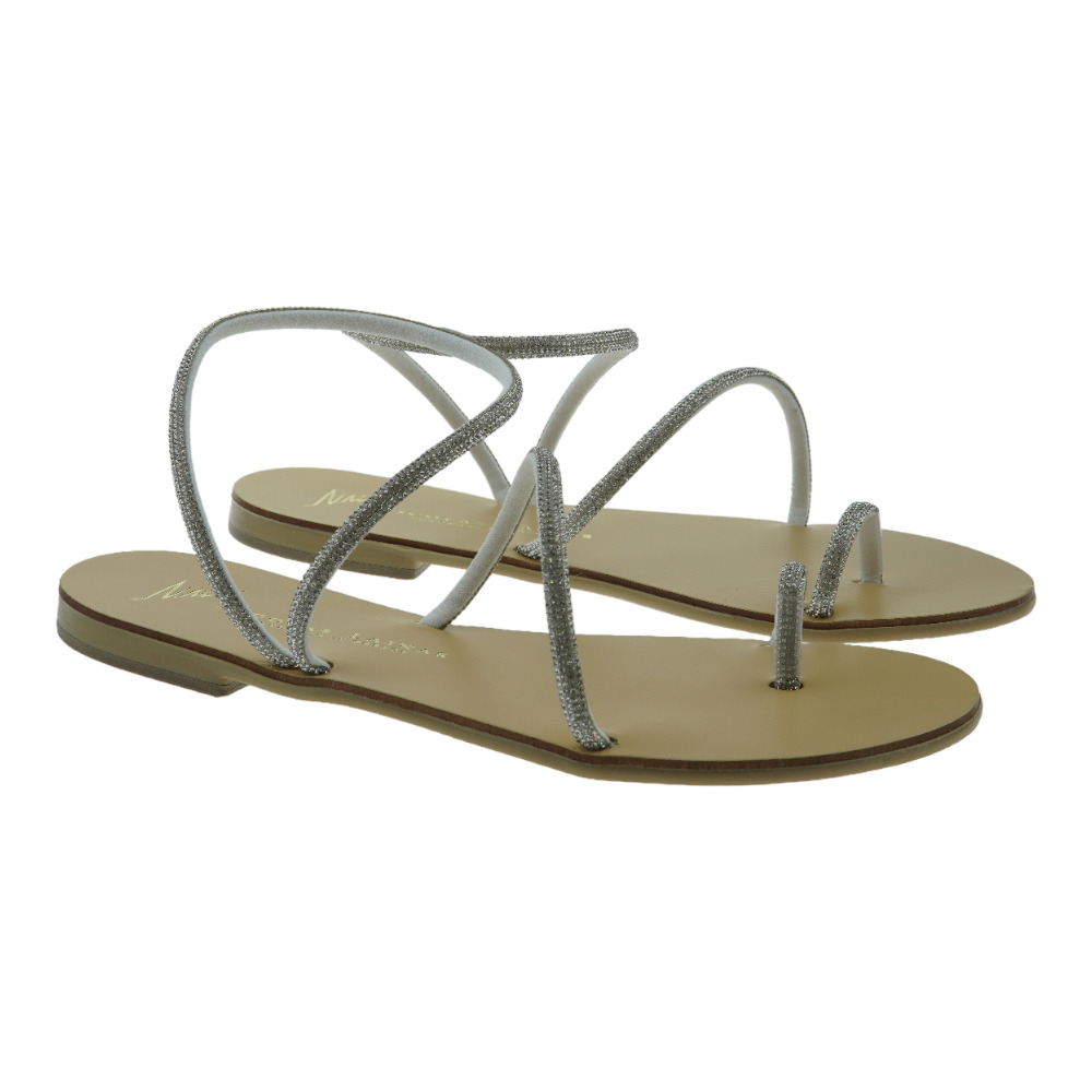 Sandalias griegas mujer cristales Nicolas Lainas 67-TC