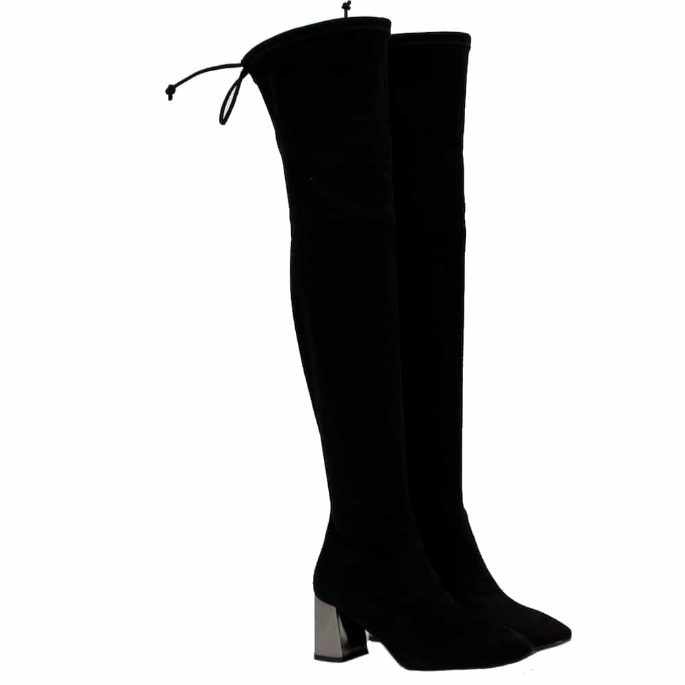 Bota elástica mosquetera tacón Pons Quintana 6341.017 Negro
