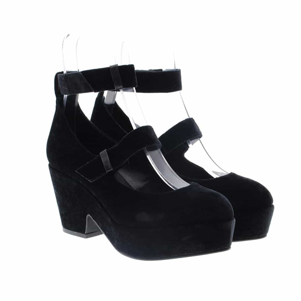 Zapato salón terciopelo pulsera Marisa Rey 64160 Negro