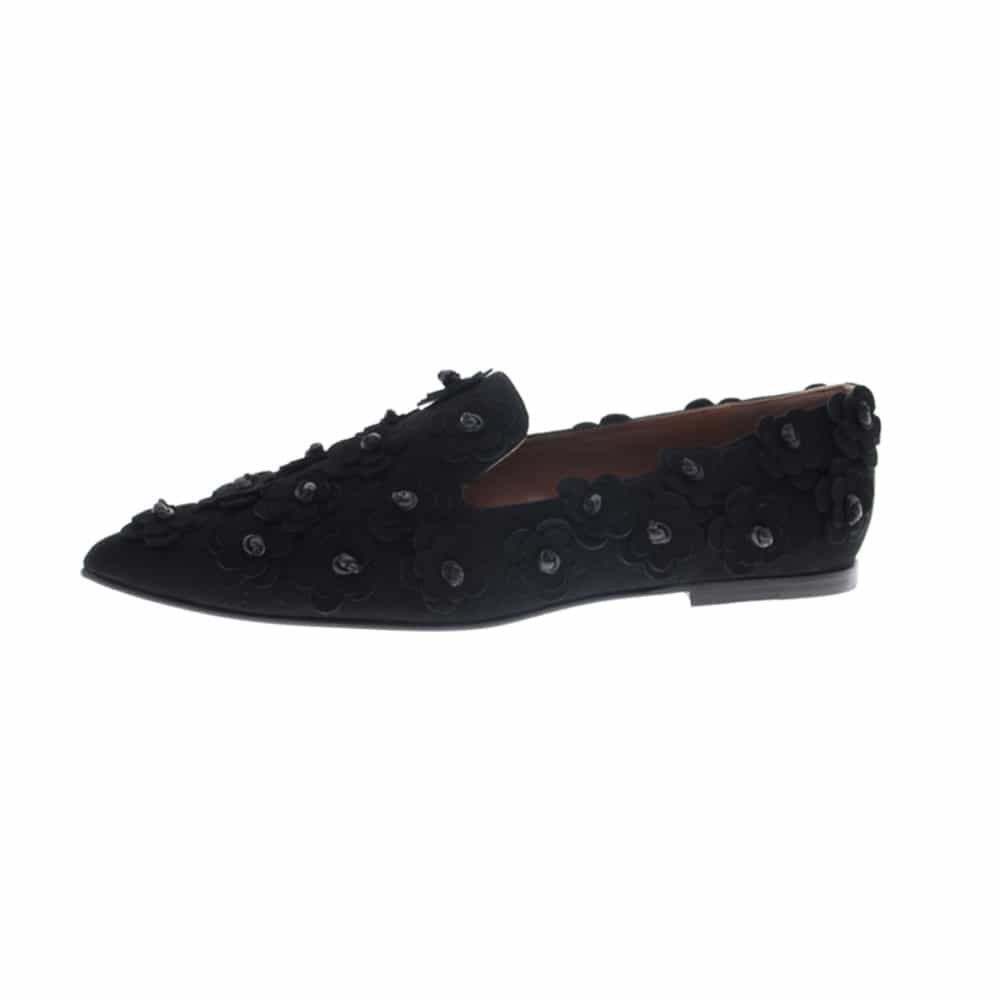 Slippers negros flores Marisa Rey 64186 foto 3