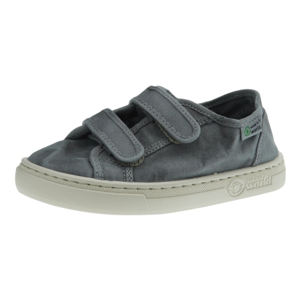 Zapatillas algodón natural dos velcros Natural World 6471E foto 3