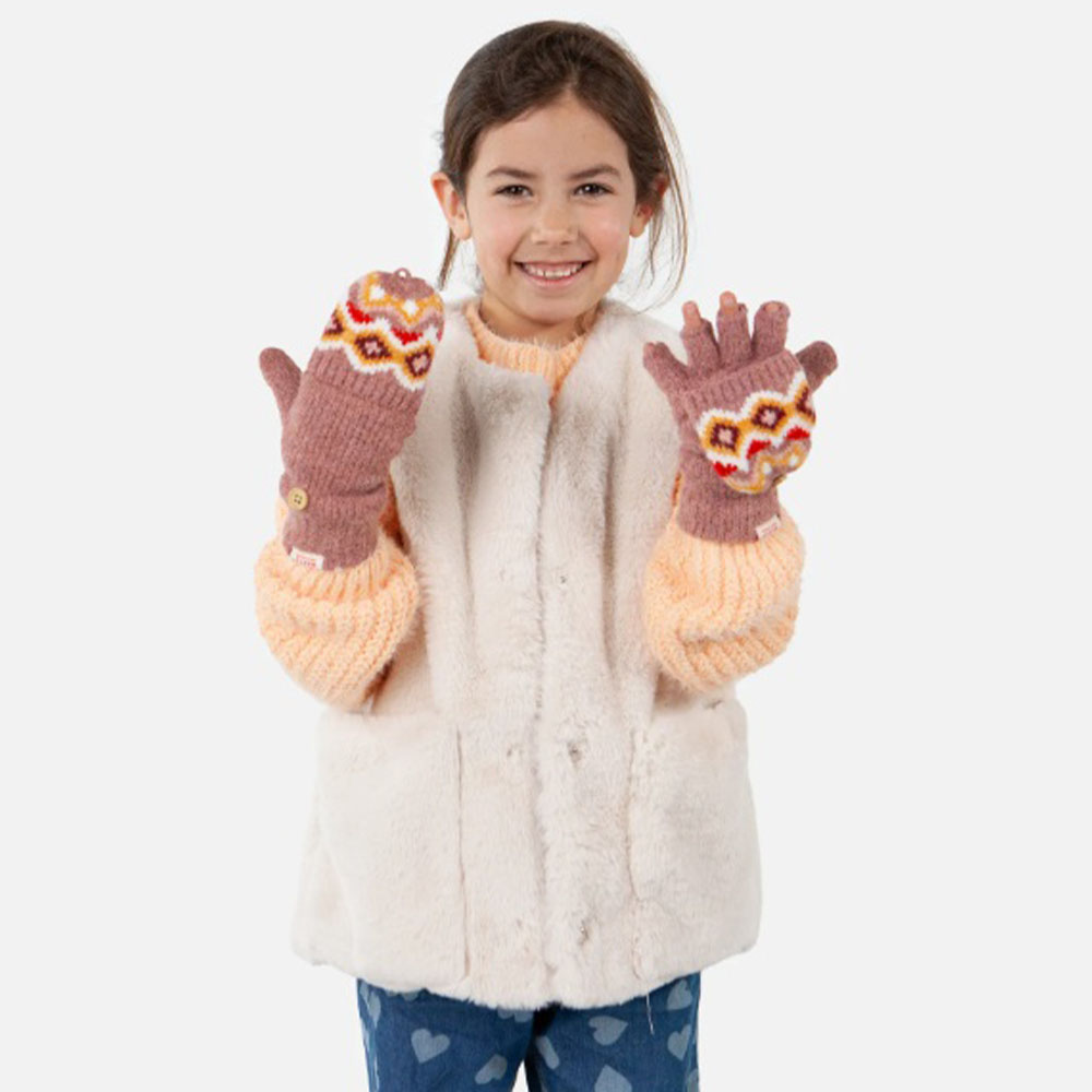 Guantes niña rosa invierno – Barts guantes convertibles infantiles foto 3