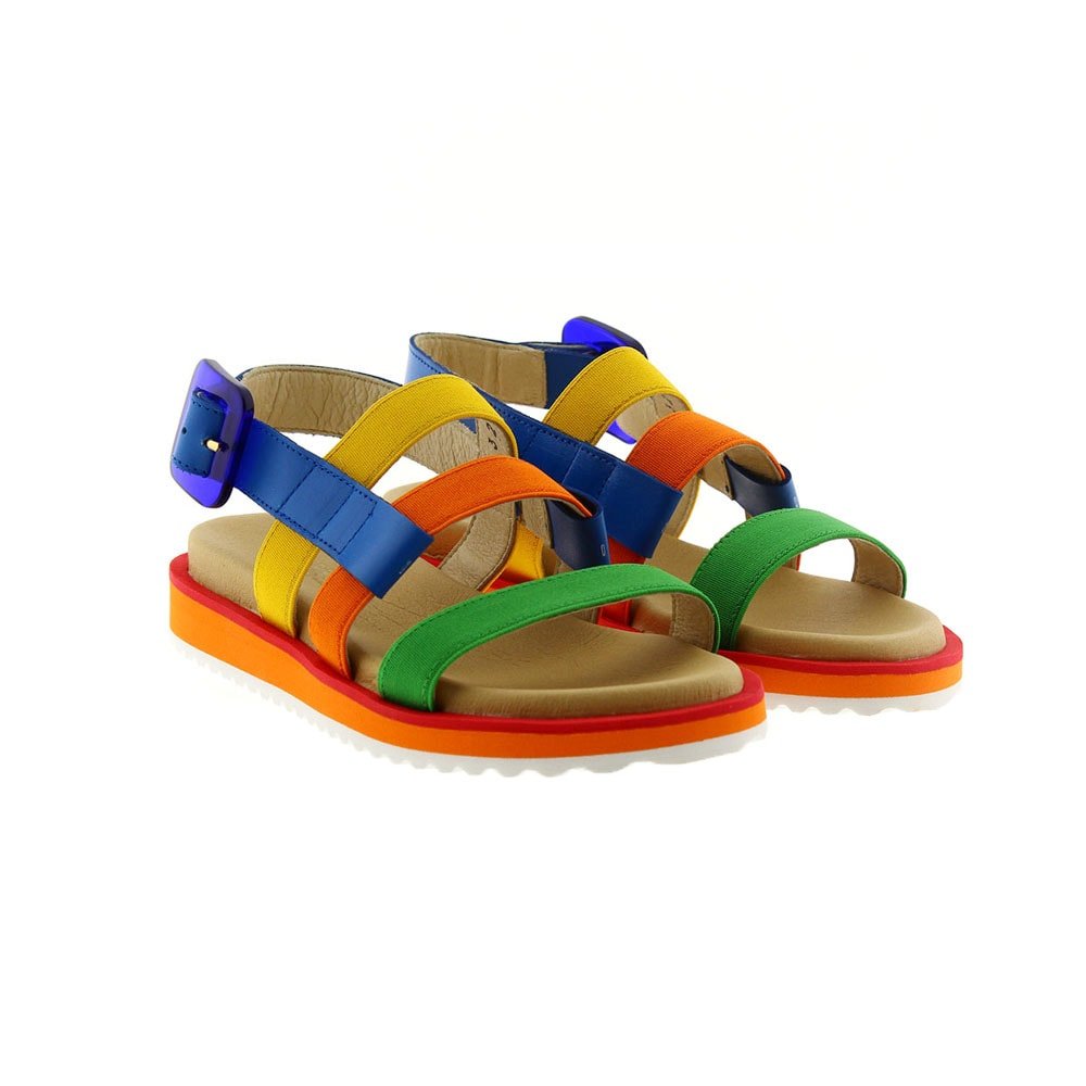 Sandalias tiras elásticas multicolor Clarys 6581