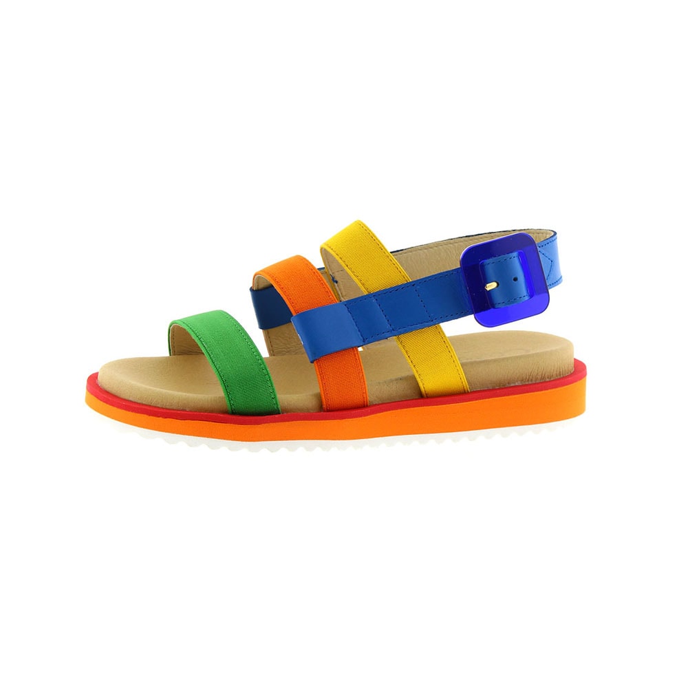 Sandalias tiras elásticas multicolor Clarys 6581 foto 3