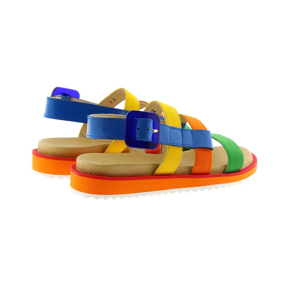 Sandalias tiras elásticas multicolor Clarys 6581 foto 4