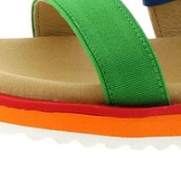 Sandalias tiras elásticas multicolor Clarys 6581 foto 6