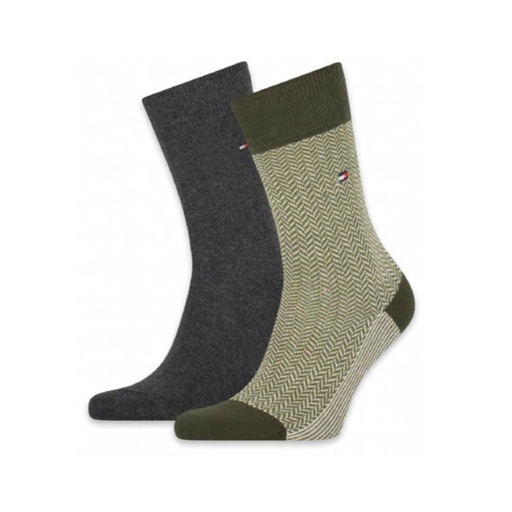 Pack dos calcetines espigas hombre Tommy Hilfiger 701210534