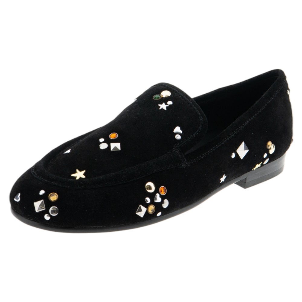 Mocasines negros mujer tachas - Bibilou | Calzado elegante foto 3