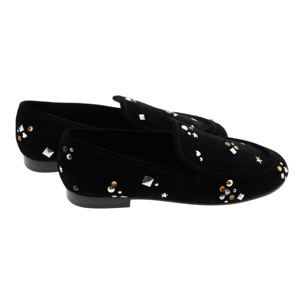 Mocasines negros mujer tachas - Bibilou | Calzado elegante foto 4