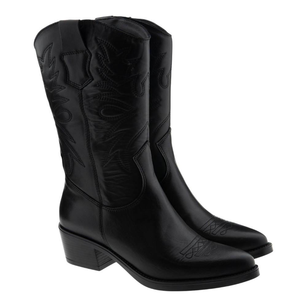 Botas cowboy negras mujer Viguera 8024