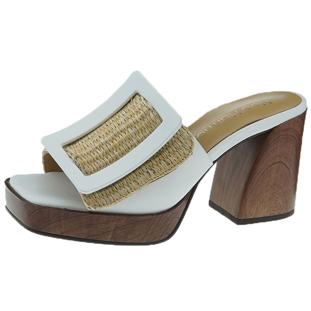 Sandalia pala tacón broche rafia Noa Harmon 8968 foto 3