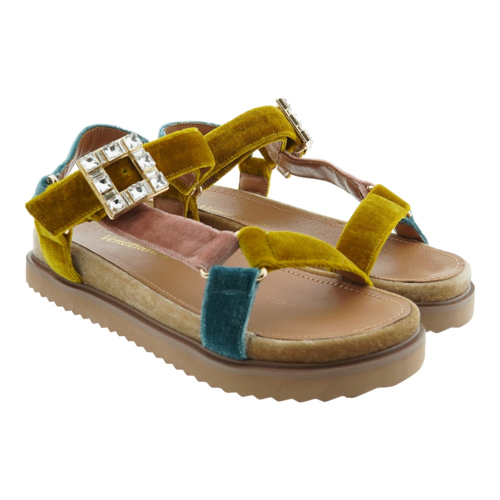 Sandalias Mujer Bio Terciopelo Multicolor Venezianas 89863-1795K