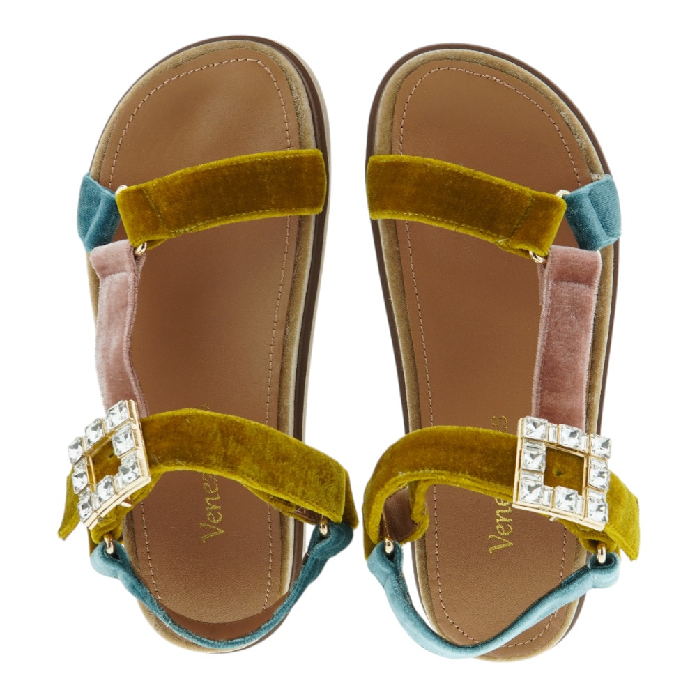 Sandalias Mujer Venezianas de Terciopelo con Hebilla | Carrile foto 2