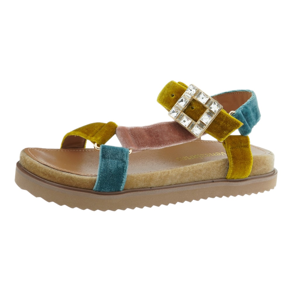 Sandalias Mujer Venezianas de Terciopelo con Hebilla | Carrile foto 3