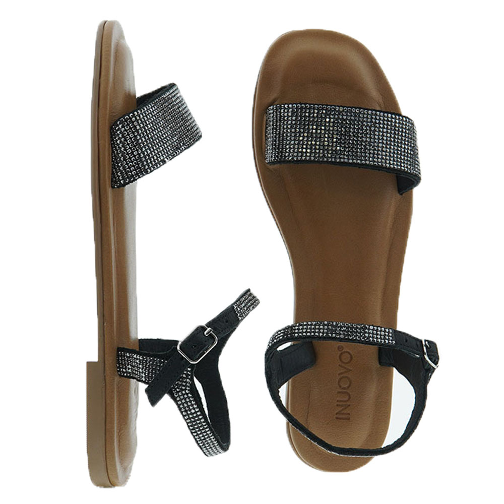 Sandalias planas mujer strass Inuovo 904003 foto 2