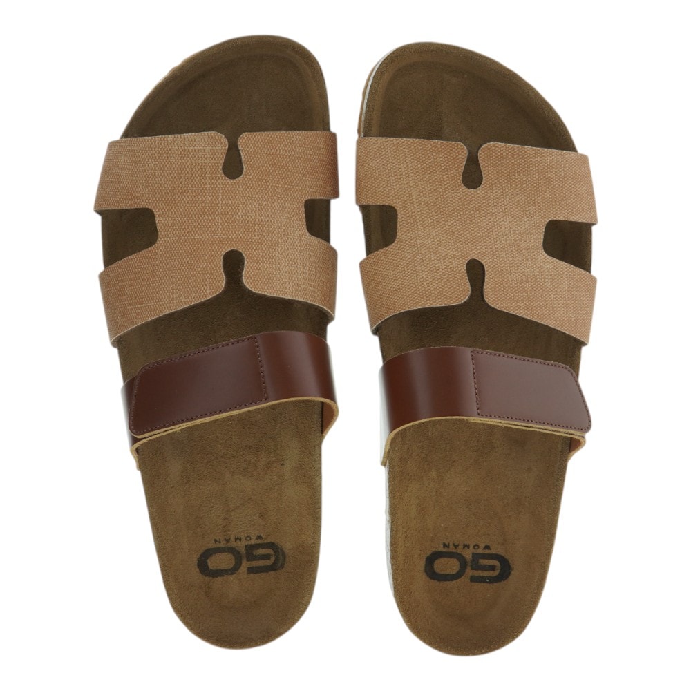 Sandalias planas marrones mujer Go Woman cómodas foto 2