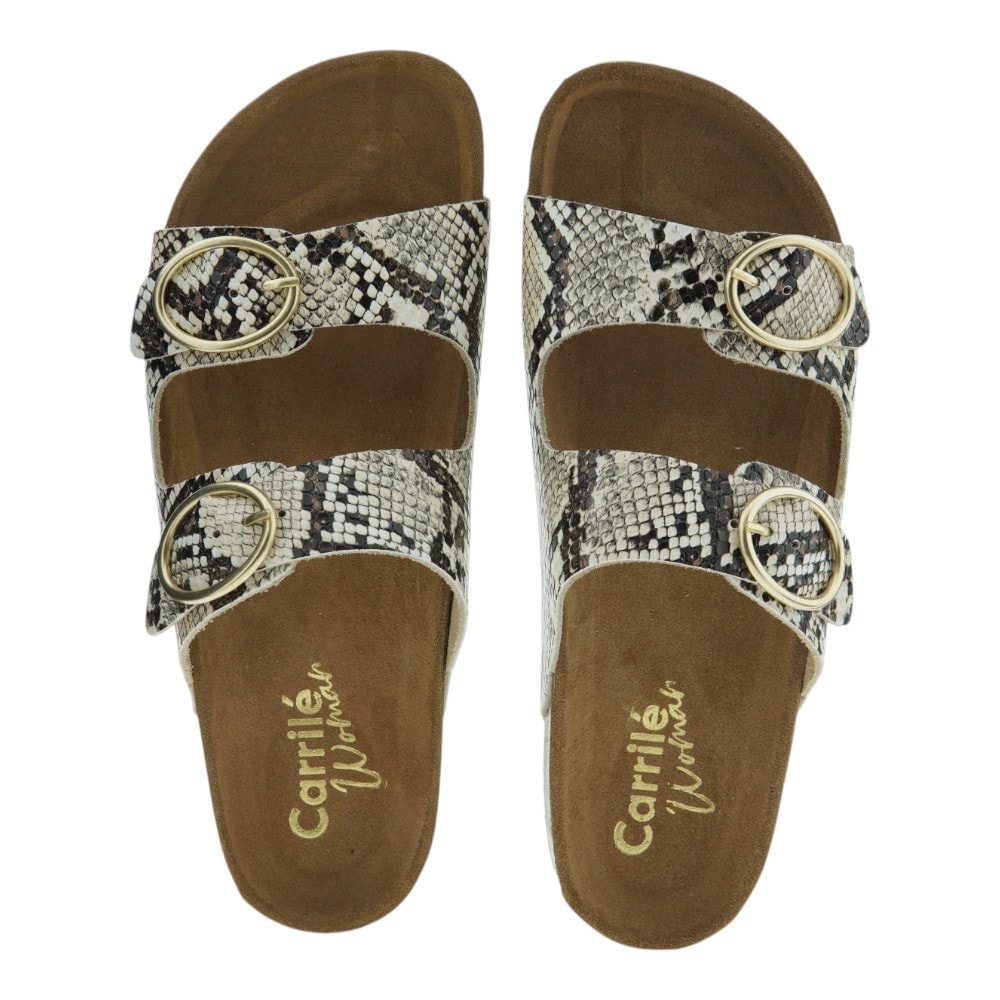 Sandalias planas piel pitón Carrilé Woman mujer foto 2
