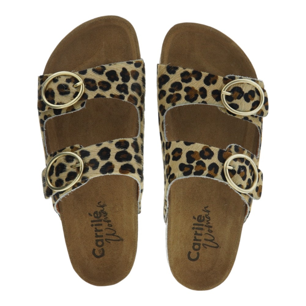 Sandalias planas leopardo mujer Carrilé Woman foto 2