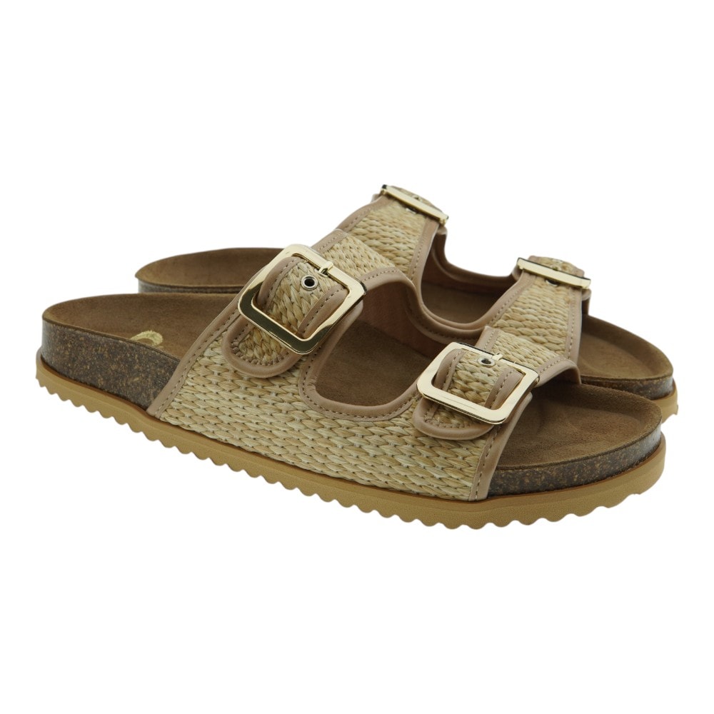 Sandalias planas mujer rafia Tiziana 95